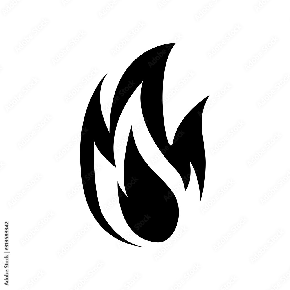 Fire flame icon isolated on white background. Fire flame icon isolated on white background.