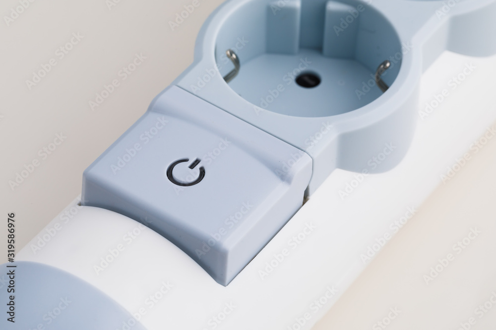 european power strip outlets with surge protector, close-up view european power strip outlets with surge protector, close-up view