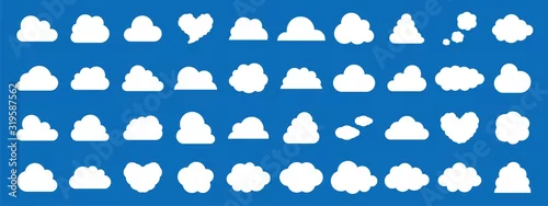 Naklejka na ścianę Zestaw chmur