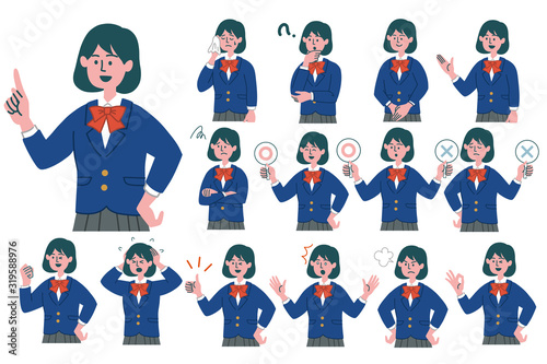 学生　ブレザー　女の子　セット