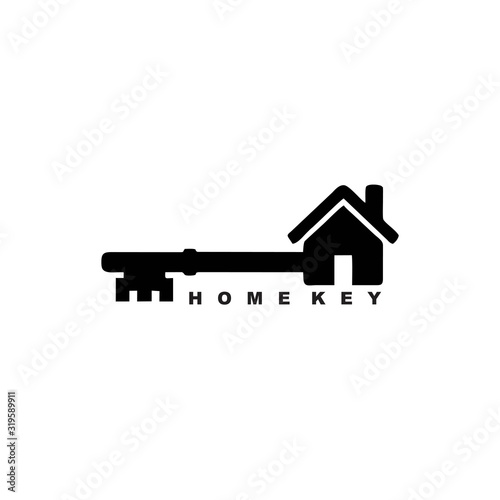 Home Key Logo Minimalist and Vector
