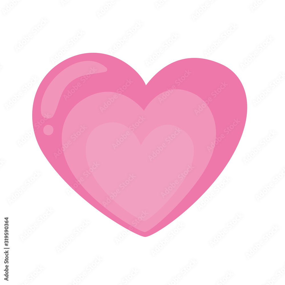 cute heart love isolated icon