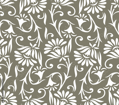 Seamless vector flower pattern design © malkani