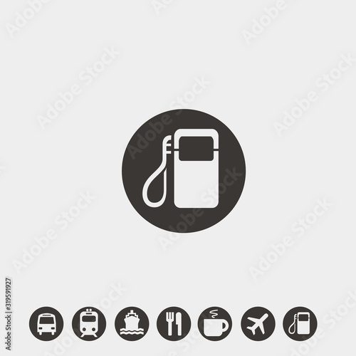 gas station icon vector illustration symbol for website and graphic design