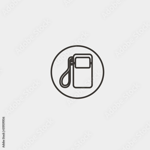 gas station icon vector illustration symbol for website and graphic design