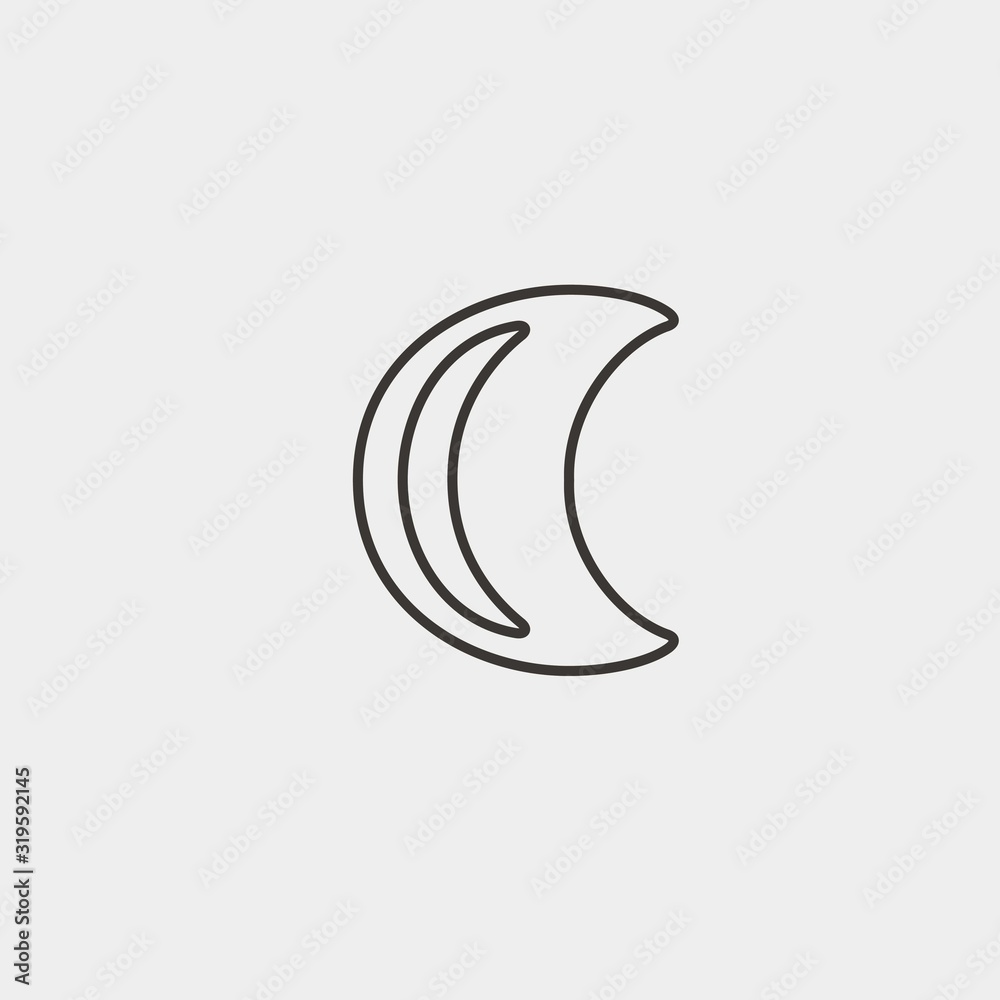 moon icon vector illustration symbol for website and graphic design moon icon vector illustration symbol for website and graphic design