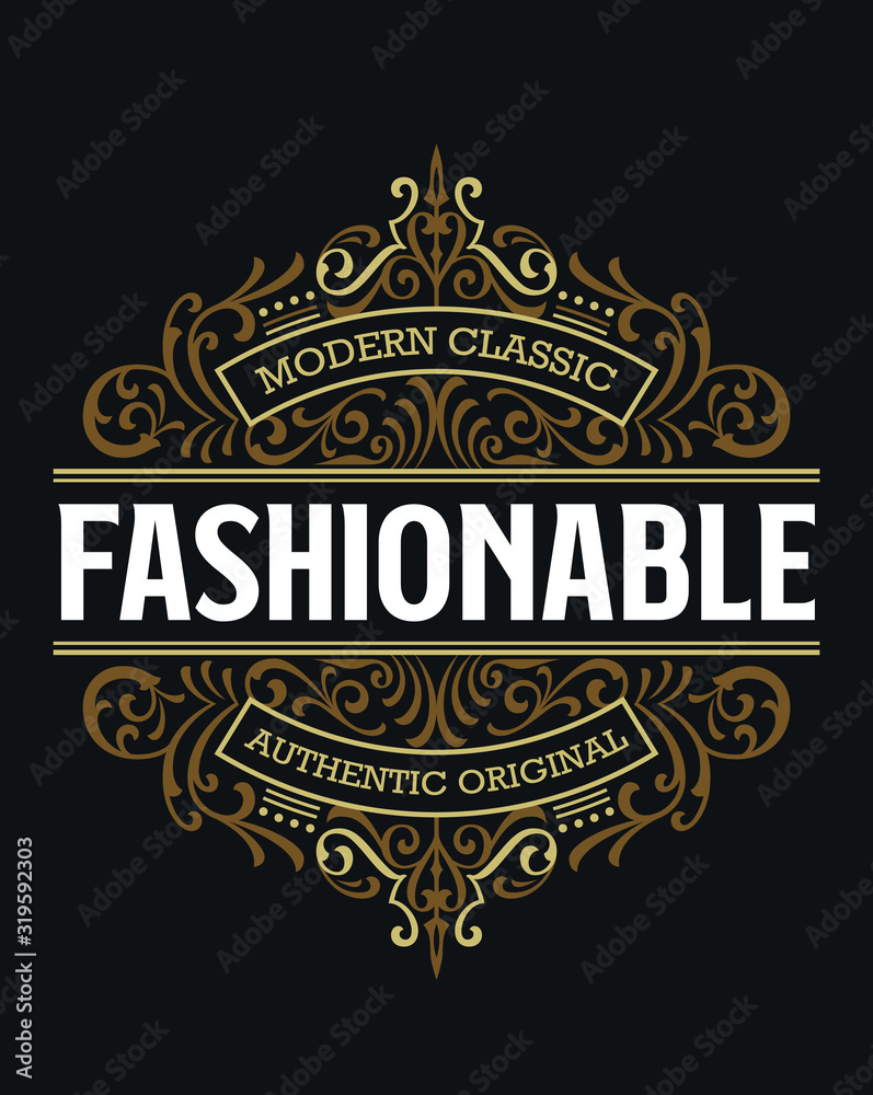 Victorian Badge Stylish Exclusive Hipster Label Design Vintage Traditional Ornament Awesome For Fashion, Beverage And Apparel