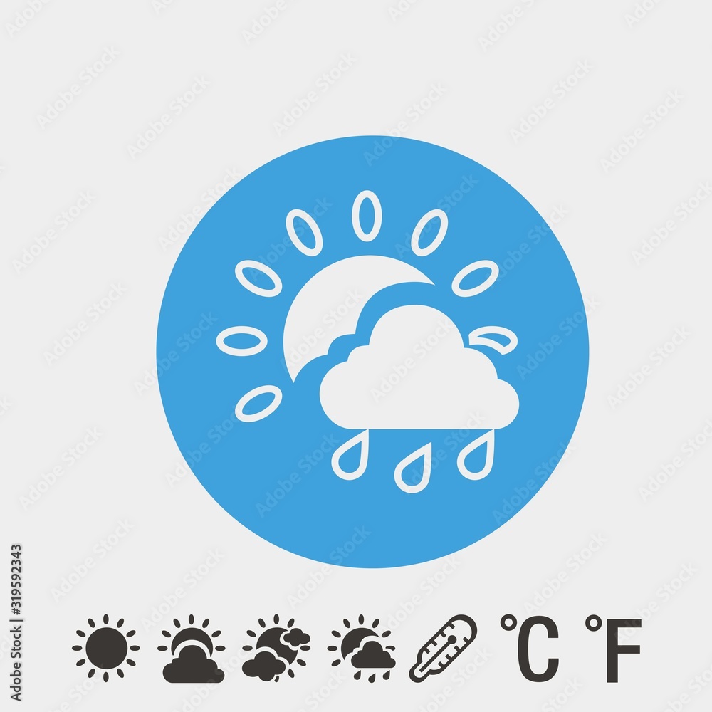 rainycloud icon vector illustration symbol for website and graphic design rainycloud icon vector illustration symbol for website and graphic design
