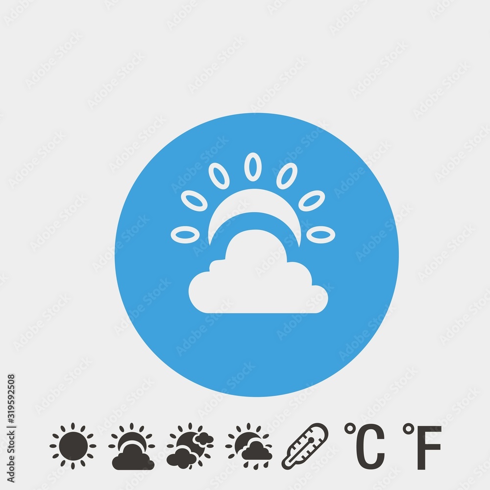 sunnycloud icon vector illustration symbol for website and graphic design sunnycloud icon vector illustration symbol for website and graphic design