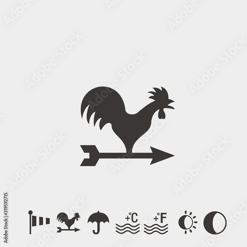 weather vain icon vector illustration symbol for website and graphic design