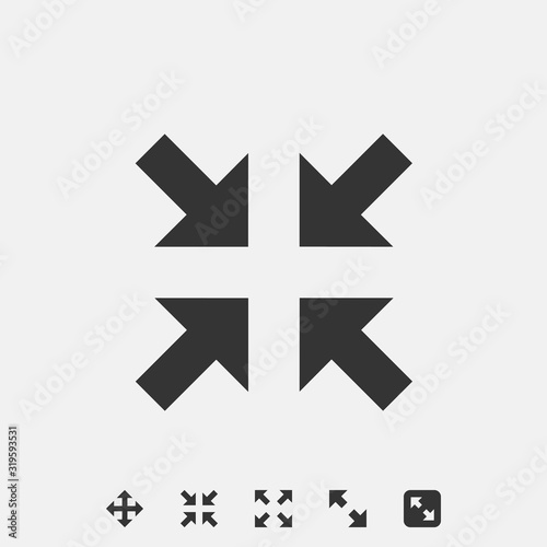 resize icon vector illustration symbol for website and graphic design