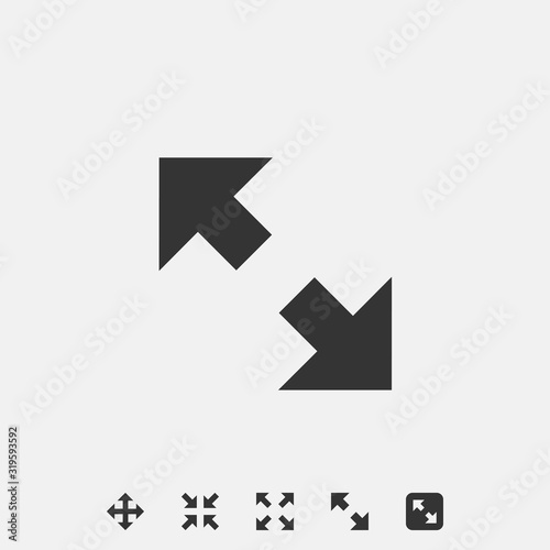 resize icon vector illustration symbol for website and graphic design