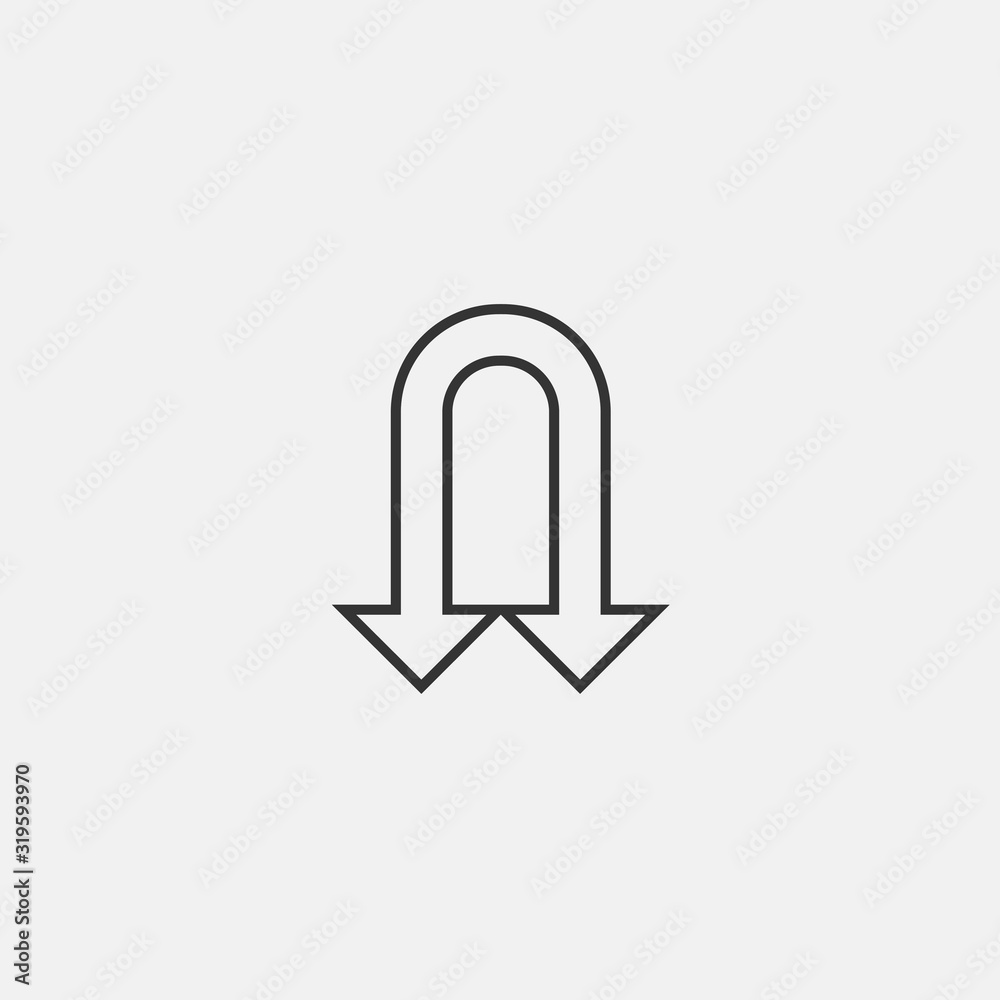 u turn arrow icon vector illustration symbol for website and graphic design u turn arrow icon vector illustration symbol for website and graphic design