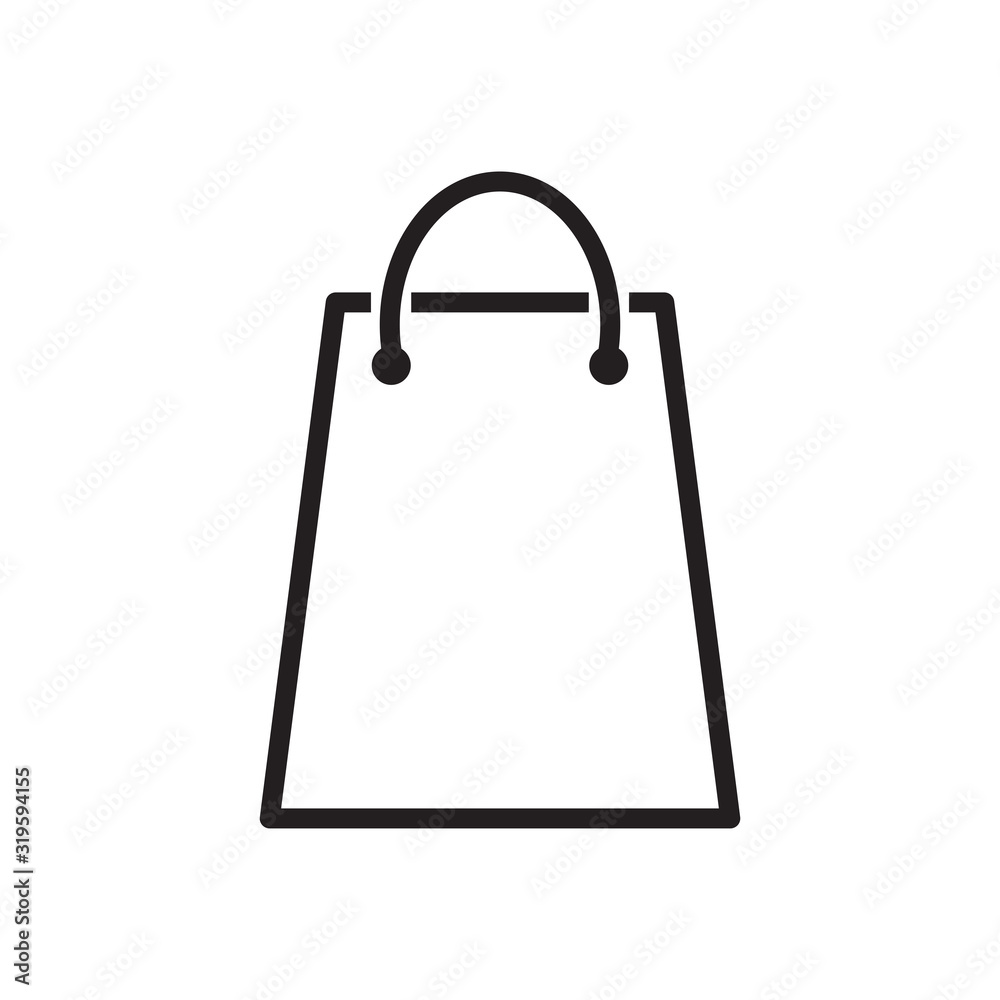 Shopping bag icon vector Shopping bag icon vector
