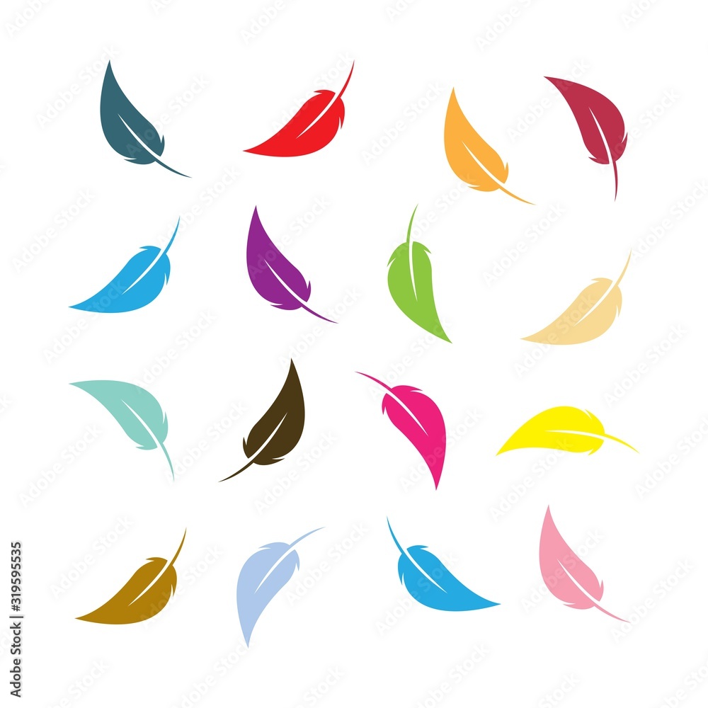 Feather logo template vector icon design Feather logo template vector icon design