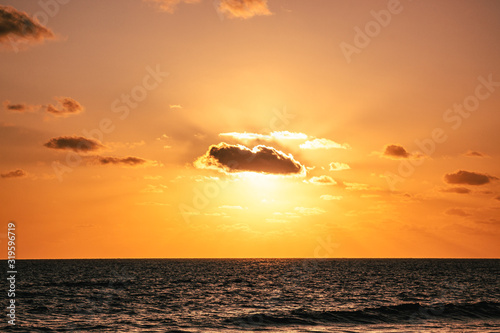 sunset over the sea