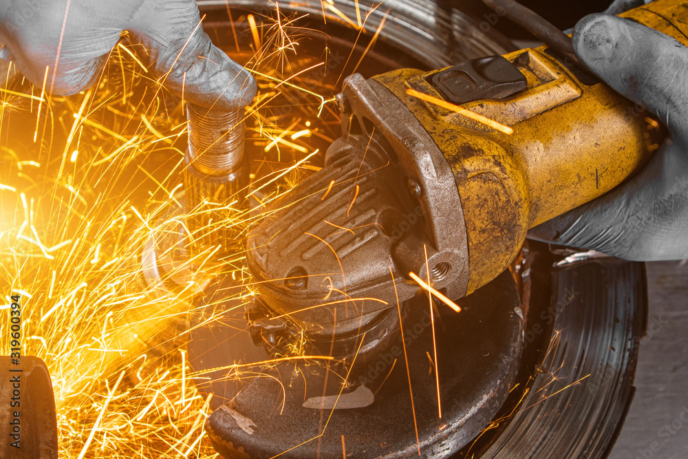 Fotografie Welder working at the factory