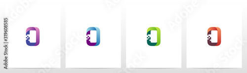 Modern Digital Letter Logo Design O