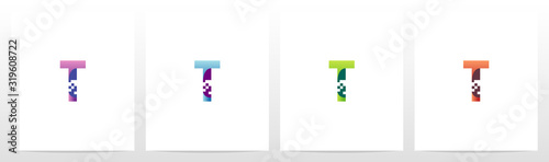 Modern Digital Letter Logo Design T