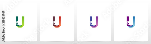 Modern Digital Letter Logo Design V