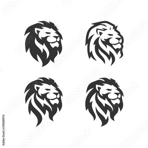 Naklejka Lion Head Logo Design Template Vector illustration