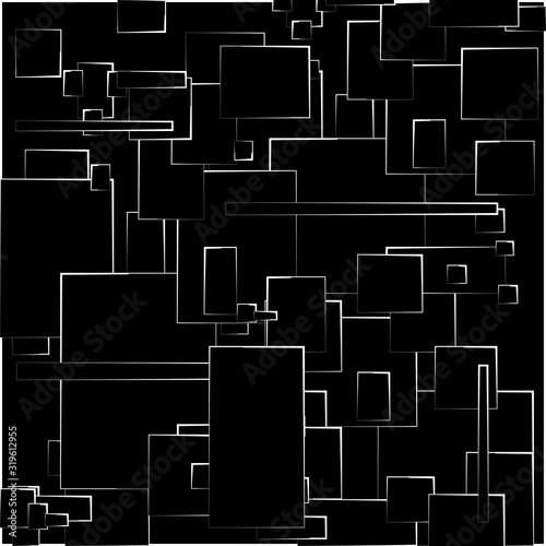 Black abstract background with square Element  photo