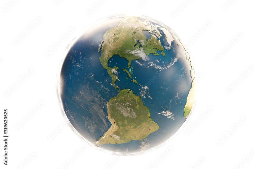 Fototapeta premium blue green earth globe. elements of this image furnished by NASA