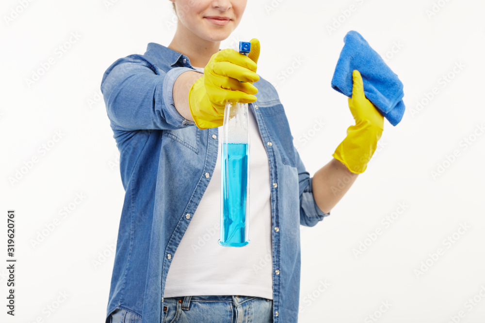 Beautiful woman in her work-wear sits at the table. Beautiful woman in her work-wear sits at the table.