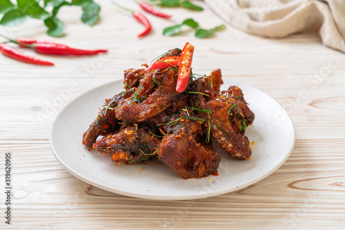 Bild auf Leinwand Stir Fried Catfish with Chili Paste