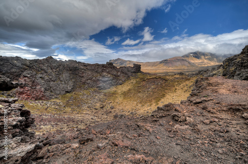 Crater of the Saxholl volcano - Iceland