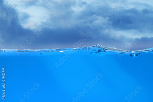 Fototapeta Naklejka Na Ścianę i Meble -  surface of the Water wave.