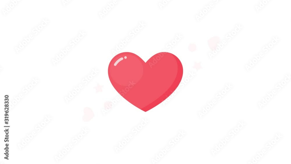 Heart icon from which stars and circles appear. 4K seamless loop animation. Pink heart with Alpha Channel Heart icon from which stars and circles appear. 4K seamless loop animation. Pink heart with Alpha Channel