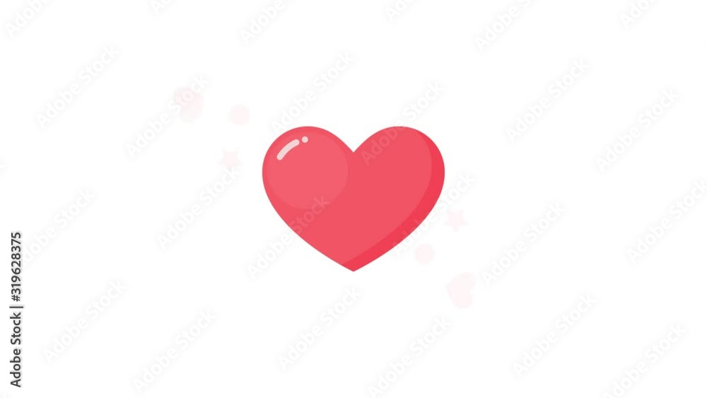 Heart icon from which stars and circles appear. 4K seamless loop animation. Pink heart with Alpha Channel Heart icon from which stars and circles appear. 4K seamless loop animation. Pink heart with Alpha Channel
