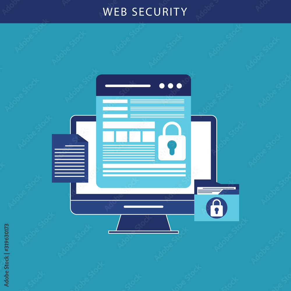 Secure Internet Concept. Web Security