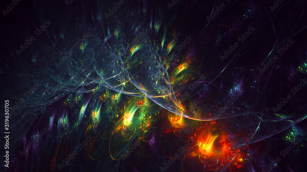 Fractal 3D rendering abstract gold bright background Fractal 3D rendering abstract gold bright background