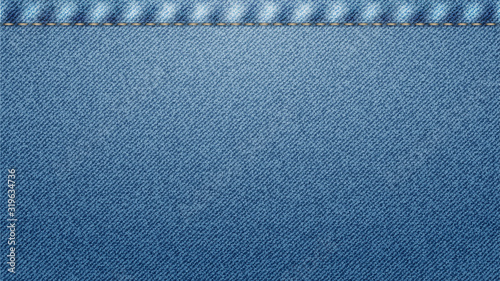 Blue classic jeans denim texture with seam