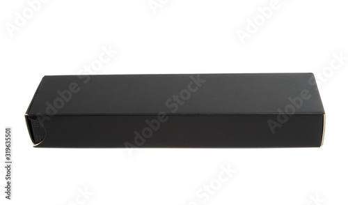 black paper box isolated