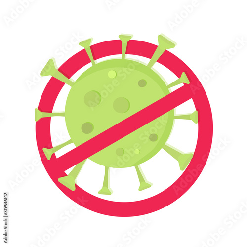 Coronavirus in China. Novel coronavirus (2019-nCoV).  Vector illustration. Virus, bacteria, microorganisms. Concept of coronavirus quarantine. Stop coronavirus.