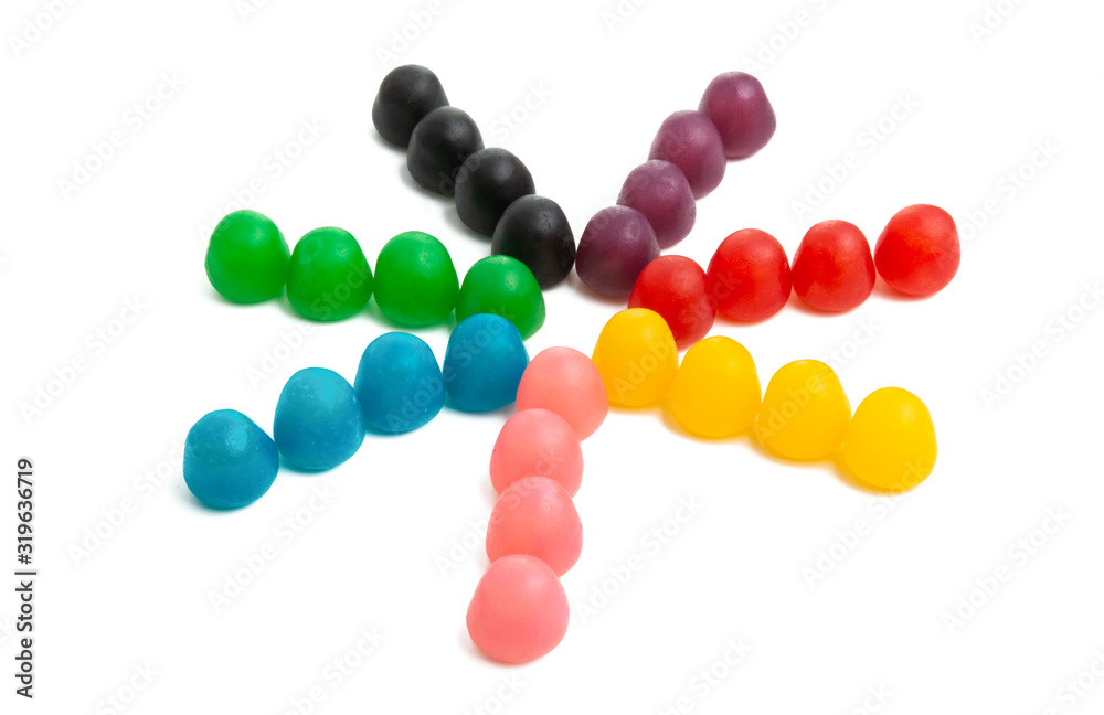 jelly fruit candy isolated