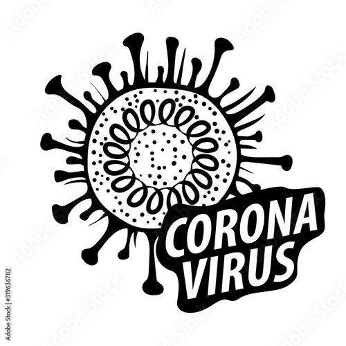 Vector illustration of a coronavirus on a white background