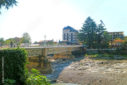 The White Bridge over the River Rioni, One of the Symbol of Kutaisi City, Georgia