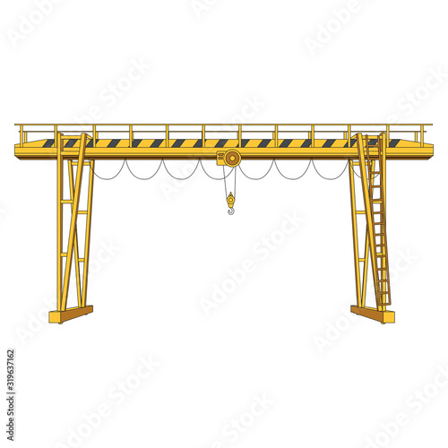 overhead gantry cranes  Components,  overhead gantry cranes graphic. overhead gantry cranes  clipart on white background