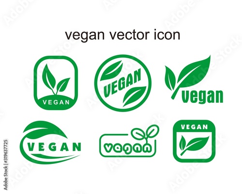 vegan vector icon, icon for vegan food