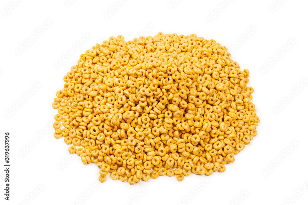 Corn-flakes background and texture. Top view. Corn-flakes background and texture. Top view.