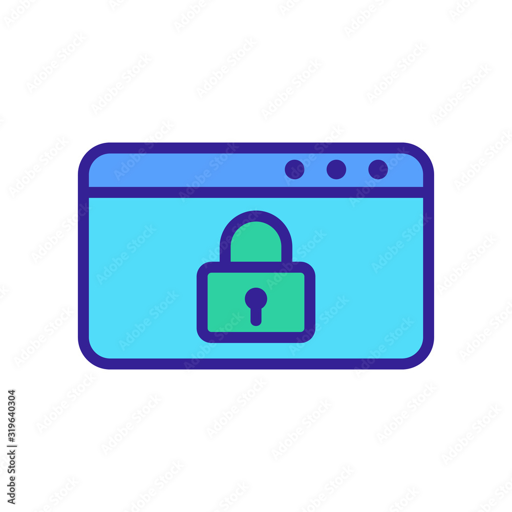 Protect the files of the computers icon vector. A thin line sign. Isolated contour symbol illustration Protect the files of the computers icon vector. A thin line sign. Isolated contour symbol illustration