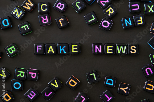 Fake news, fake post fact. Fake news concept. Closeup, selective focus
