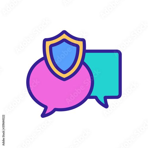 messengers icon vector. A thin line sign. Isolated contour symbol illustration