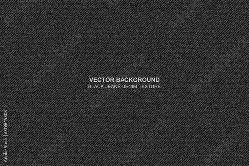 vector background Black jeans denim texture - background for copy space for text