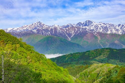 白沢峠から眺める北アルプスの山々、長野県北安曇郡白馬村にて © photop5