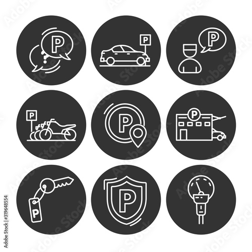 Parking line icons.